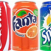 Soda · Choice of 12oz can of soda. Flavors subject to availability but we try to have Cola, Mt. Dew...