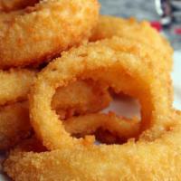 Onion Rings · Large side of deep fried onion rings.