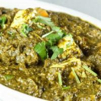 Saag Palak Masala · Gluten free. Cream of spinach simmered with onions and spices.