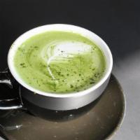 Matcha Rose Latte · Made hot or iced with organic Matcha, a touch of Monin Rose Syrup and milk (Whole milk is st...