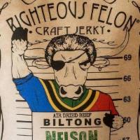 Righteous Felon Nelson Mandilla Craft Jerky - 2Oz · Why should potato chips have all the fun of dill pickle flavoring? Behold a truly unique uni...
