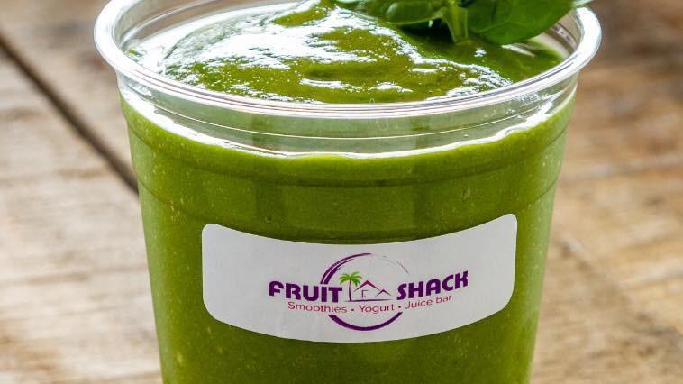 Green Monster · Carrot juice, peach juice, spinach, banana, peaches.
