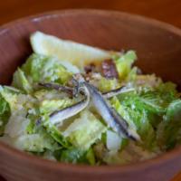 Caesar Salad · romaine, crouton, shaved parmesan, lemon garlic vinaigrette, white anchovy