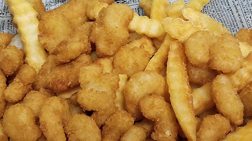 Shrimp Basket · Panko breaded shrimp with fries