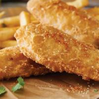 Halibut & Chips · Panko breaded halibut with fries