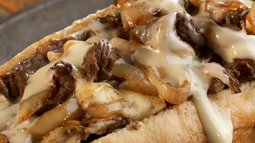 Philly Cheese Steak · Comes with Philly, cheese, green peppers and onions.