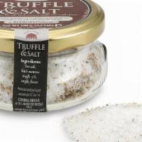 Truffle Salt · 3.5 OZ 
SALT, DRY BLACK TRUFFLE 5%