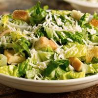 Chicken Caesar Salad · Fresh romaine, shredded Parmesan, diced chicken, croutons, caesar dressing.