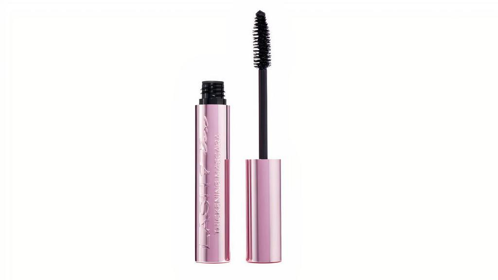 Beauty Creations Thickening Mascara  · From our Lash Flex collection, our Thickening Mascara has/is.
- Pointed full wand
- Jet Black
- Water resistant 
- Best for: Thin, sparse lashes
- This mascara is a 2-in-1! Helps those who want a fuller lash look when applying it regularly, and can give your lashes extra length when using the pointed tip of the wand