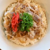 Gyudon - Beef Rice Bowl · Japanese donburi - sliced beef in slightly savory and sweet sauce on rice