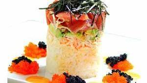 Chirashi · assorted sushi over rice.
