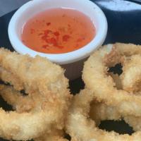 Fried Calamari · Seven to eight pieces. Calamari tossed in batter and gently fried.