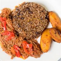 Shredded Beef - Ropa Vieja Cubana · Shredded beef with choice of rice, one side, and sauce