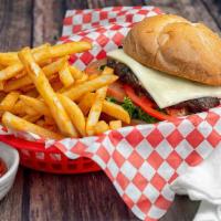 Bulgogi Burger · Lettuce, tomato,marinated beef, Swiss cheese, mayo & bulgogi sauce.