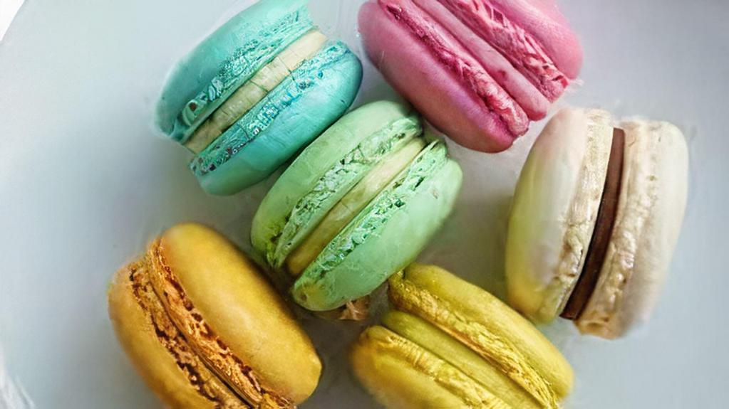 Macarons · Looking for something boujee? Our macarons are for you. Light, delicate, and chewy. We always have a different variety available. If you are looking for a specific flavor, please use our app to order.
