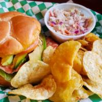 Pilgrim Turkey Sandwich · In-house hand-sliced hickory smoked turkey breast on a brioche bun with bacon, lettuce, toma...