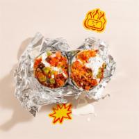 Chorizo Wham! Burrito · House burrito with spicy chorizo, Mexican rice, pinto beans, pico de gallo and salsa.