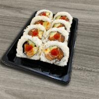 Spicy Salmon Roll (8)* · Spicy Salmon, Cucumber

This item may contain raw or undercooked ingredients. Consuming raw ...