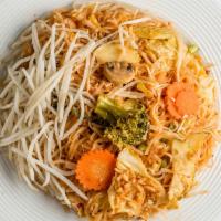 Pad Thai · Most popular. Thin rice noodle stir fried with egg, fresh bean sprout, green onion, ground p...