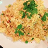 All Rice Thai Hut Fried Rice · Stir fried jasmine rice with egg, prawns, BBQ pork, Chinese sausage, pineapple, broccoli, ca...
