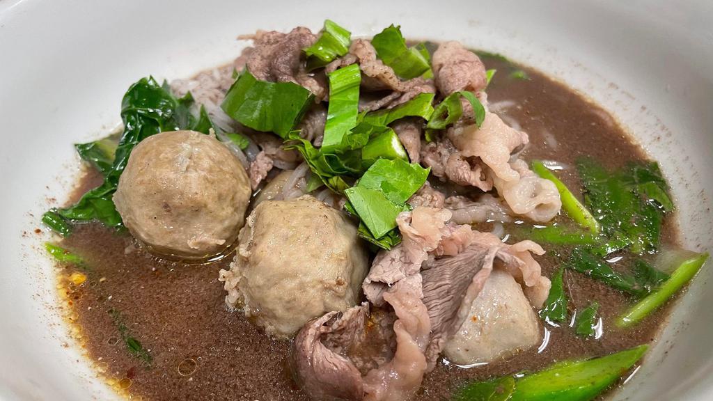 Boat Noodle · Thai style noodles with a strong flavor and short ribs.