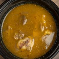 Goat Meat Pepper-Soup · Tenderly cooked goat meat in hot chili spicy thin broth soup made with Nigerian spices. (Ima...