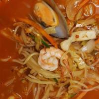 Jjam Ppong(짬뽕) · Spicy Seafood Noodle Soup