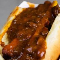 Chili Dog · Hot Dog served with Chili with the option to add toppings