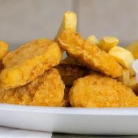 9 Piece Chicken Nuggets · 9 chicken nuggets served with your choice of french fries or rice