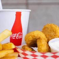 Chk Nuggets Combo · 6 hot chicken nuggets (Includes a small fry and drink)
