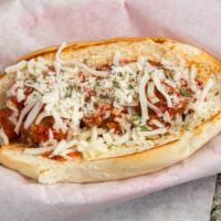 Meatballs Sandwich · Delicious homemade meatballs with our marinara sauce and cheese. Available with beef, vegeta...