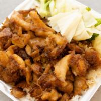 Chicken Teriyaki · Served with steamed rice and mixed vegetables