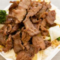 Beef Teriyaki · Served with steamed rice and mixed vegetables