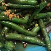 Garlic Green Beans · Green Beans sauteed in our house garlic sauce with your choice of veggie/protein. Comes with...