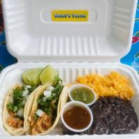 Taco Combo (2) · Two street style tacos on double 
