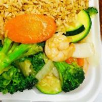Chinese Vegetables-C · Choice of roast pork, chicken, shrimp or beef