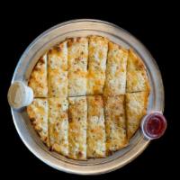Vegan Cheesebread.. · 11” deep dish with mozzarella, parmesan, and cheddar cheese topped with fresh herbs. Served ...