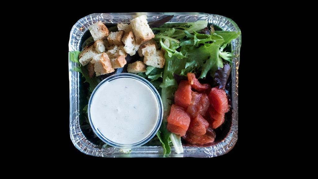 Green Side Salad.. · Mixed Greens, Croutons, Cherry Tomato and your choice of dressing