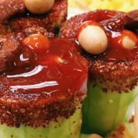 Pepihuates /Cucumeanuts · One cucumber with chamoy, tajin,  lime, japanese peanuts sweet and spicy candy.