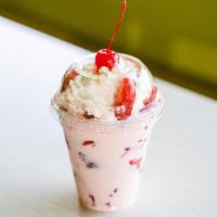 Fresas Con Crema / Strawberries With Cream · Strawberries  served with our special cream and whipped cream on top.
