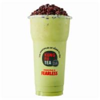Matcha Red Bean Slush · Matcha blended with sweet red beans, milk powder, and ice.