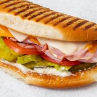 Americano · Your choice of meat, cheddar & Swiss, tomato, pickles, pepperoncini & mayonnaise.