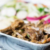 Chicken Shawarma Plate · with Sauteed Onions Cabbage and Peppers
