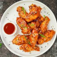 Vegan S&S Wings · Vegan chicken wings breaded, fried until golden brown, and tossed in sweet and sour sauce. S...