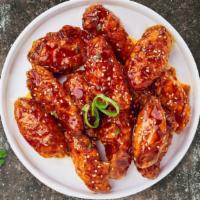 Vegan Seoul'S Wings · Vegan chicken wings breaded, fried until golden brown, and tossed in soy sauce, brown sugar,...