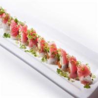 Wicked Sensation (Hh) · Gluten Free. Spicy tuna and cucumber, topped with tuna, scallion, and jalapeno lime glaze.