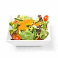Side Salad (Hh) · Mixed greens, tomato, cucumber with carrot ginger dressing.