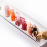 Sushi Set Deluxe (Hh) · Tuna, salmon, yellowtail, albacore, eel, and shrimp.