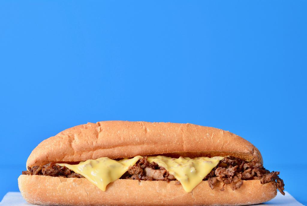 Classic Philly Cheesesteak · Classic 8” Philly cheesesteak loaded with grilled steak and melted cheese on a toasted hoagie roll