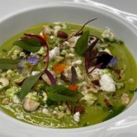 Zuppa Del Giorno · Seasonal squash curry soup, coconut cream, balsamic reduction